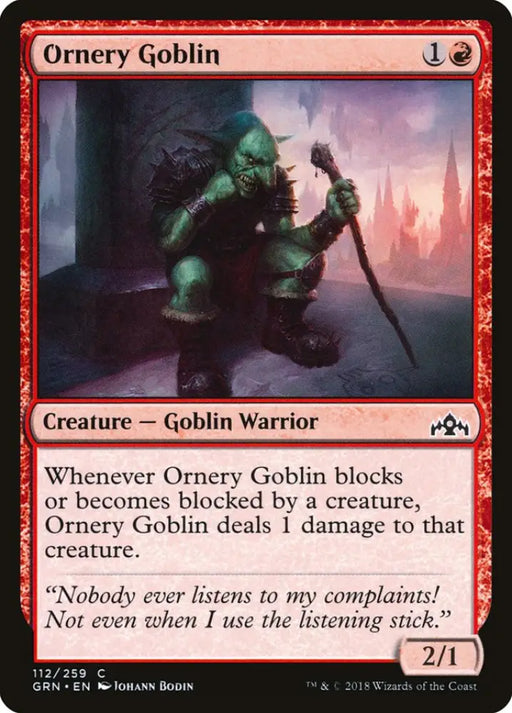 Ornery Goblin [Guilds of Ravnica] - MTG Single