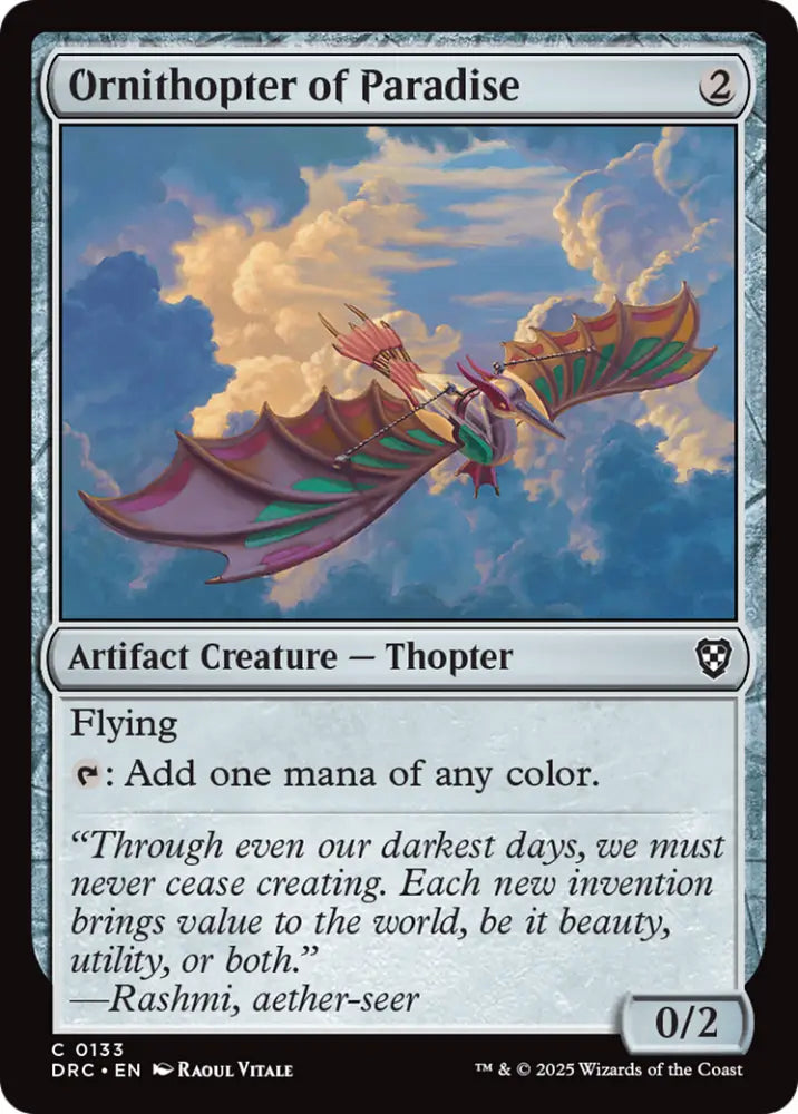 Ornithopter of Paradise [Aetherdrift Commander] - MTG Single