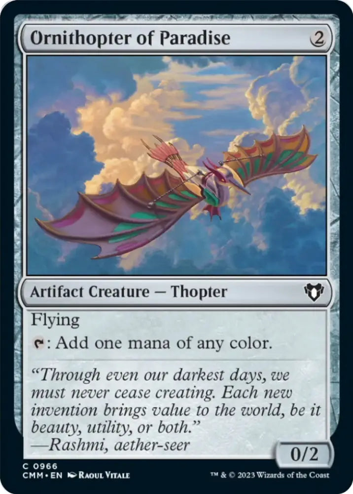 Ornithopter of Paradise [Commander Masters] - MTG Single