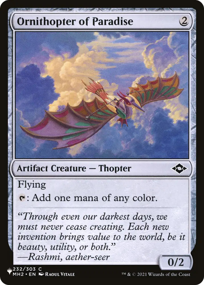 Ornithopter of Paradise [The List] - MTG Single