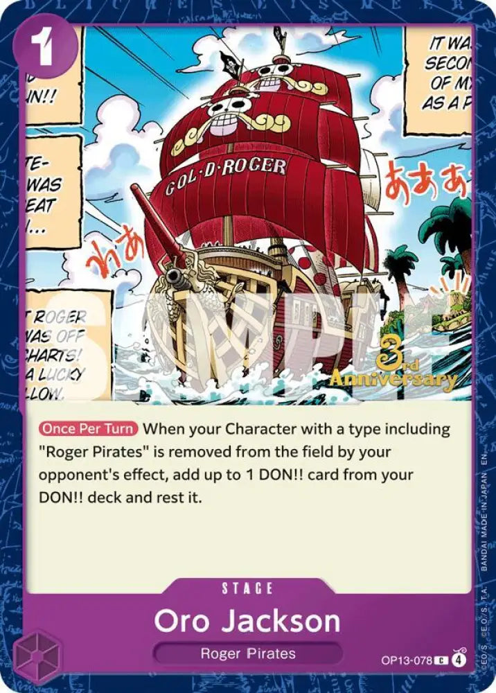 Oro Jackson (OP13-078) [Carrying On His Will: 3rd Anniversary Tournament Cards]