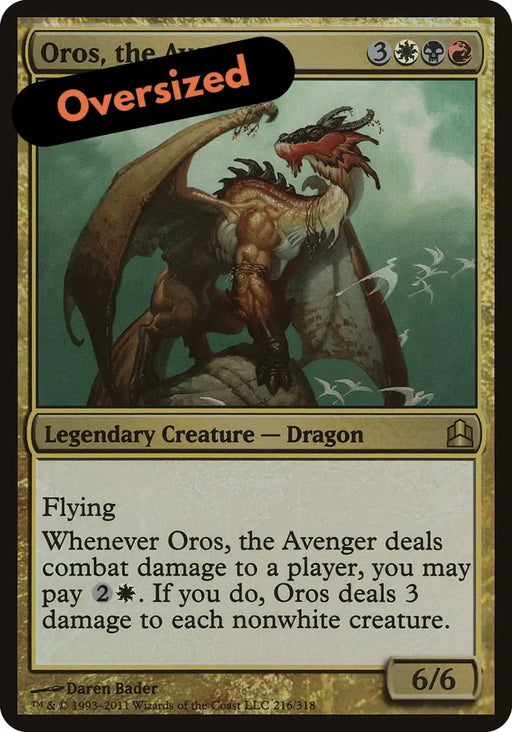 Oros the Avenger (Oversized) [Commander 2011 Oversized] - MTG Single