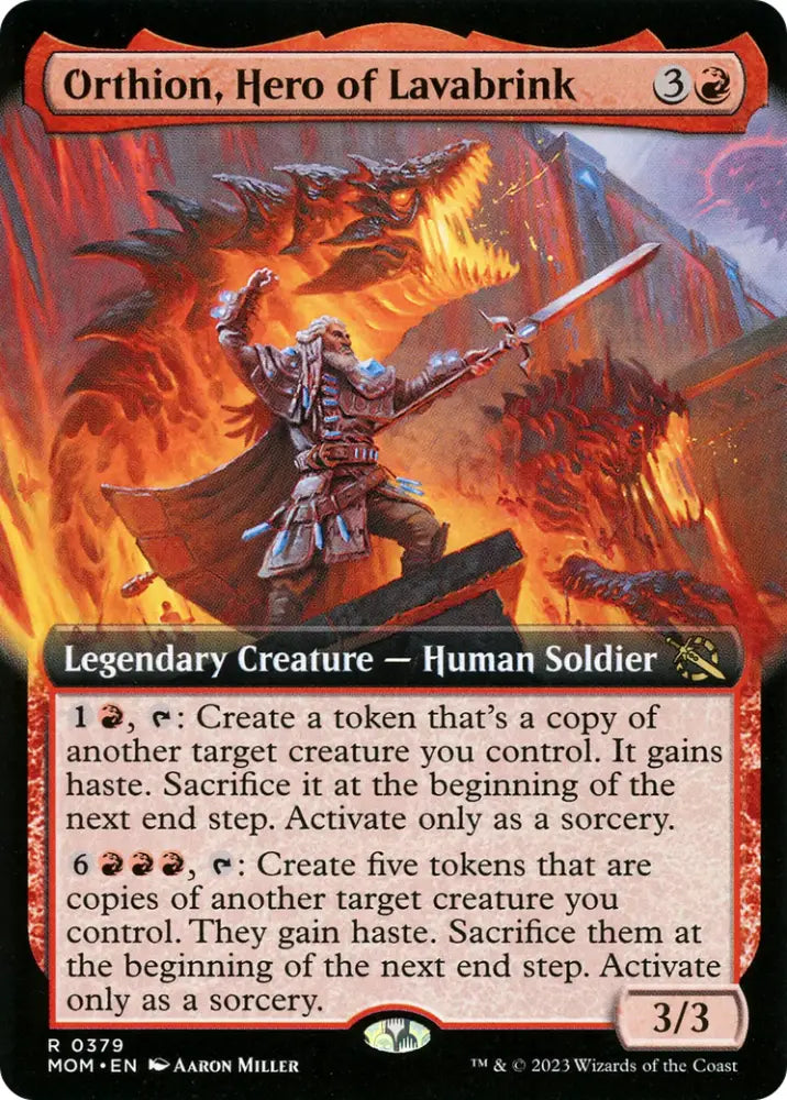 Orthion Hero of Lavabrink (Extended Art) [March of the Machine] - MTG Single