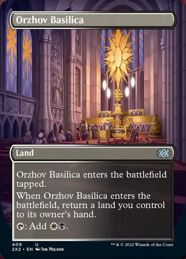 Orzhov Basilica (Borderless Alternate Art) [Double Masters 2022] - MTG Single