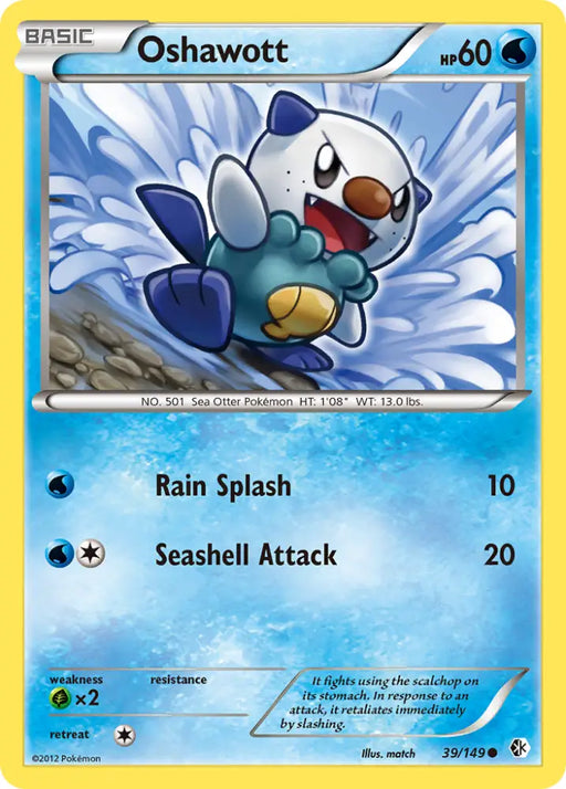 Oshawott (39/149) [Black & White: Boundaries Crossed] - Pokemon Single
