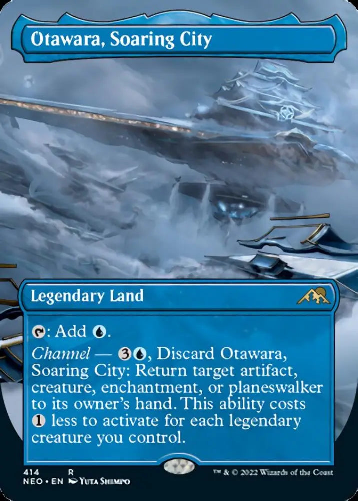 Otawara Soaring City (Borderless Alternate Art) [Kamigawa: Neon Dynasty] - MTG Single