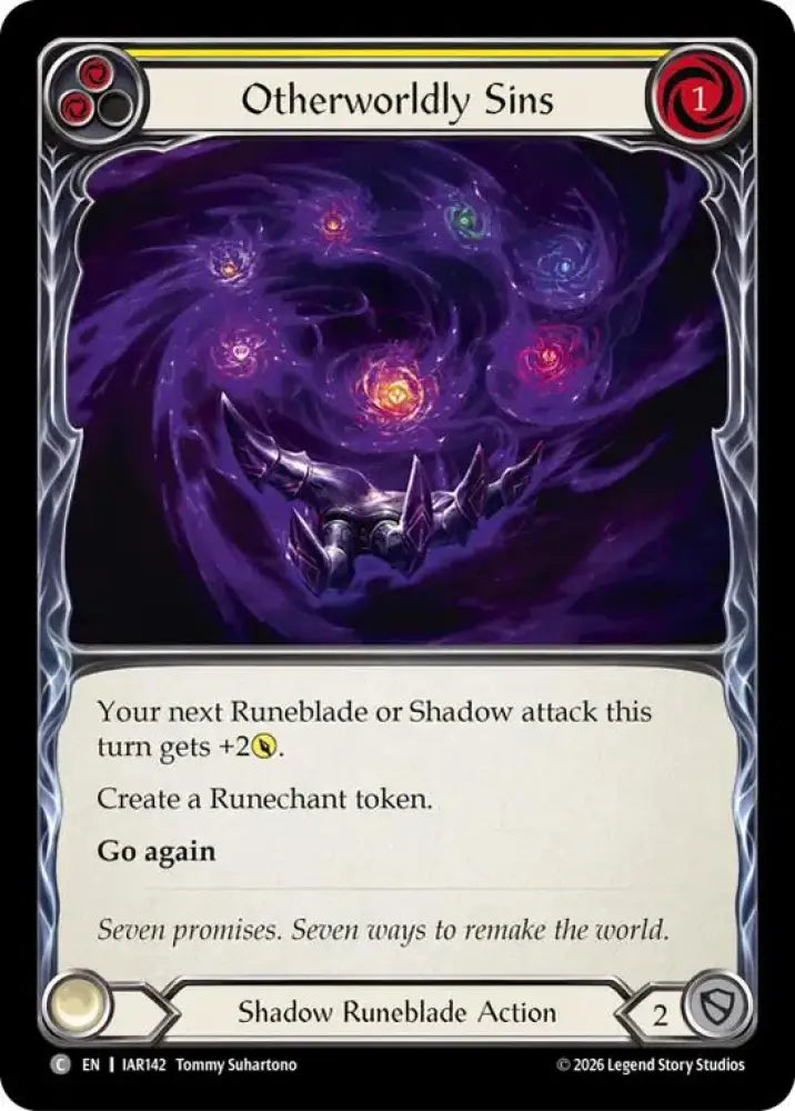 Otherworldly Sins (Yellow) (IAR142) [Usurp the Shadow Throne]