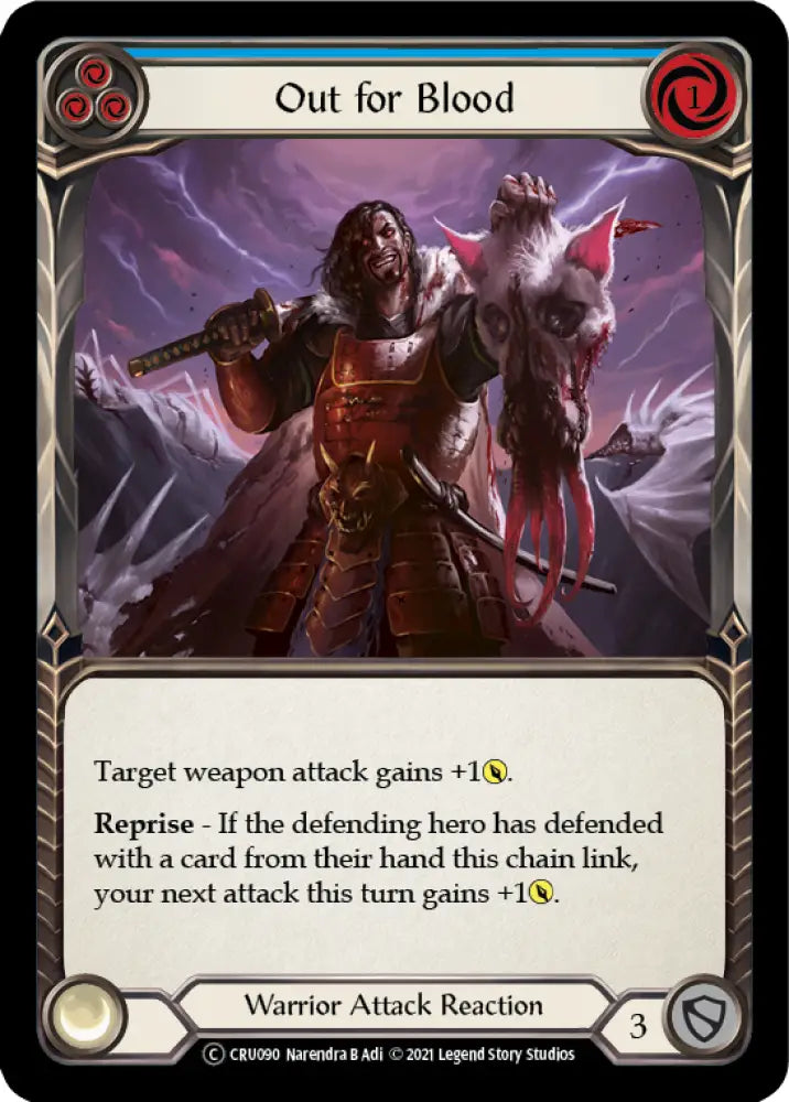 Out for Blood (Blue) [Crucible of War Unlimited] Unlimited Rainbow Foil - Flesh And Blood Single