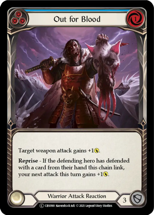 Out for Blood (Blue) [Crucible of War Unlimited] Unlimited Rainbow Foil - Flesh And Blood Single