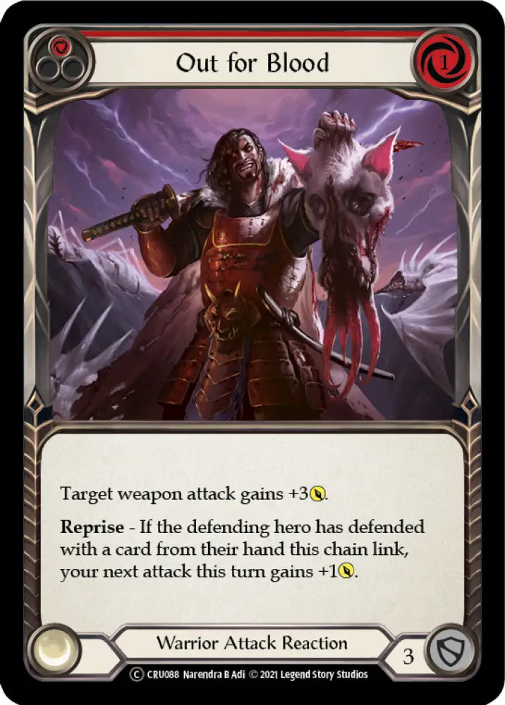 Out for Blood (Red) [Crucible of War Unlimited] Unlimited Rainbow Foil - Flesh And Blood Single