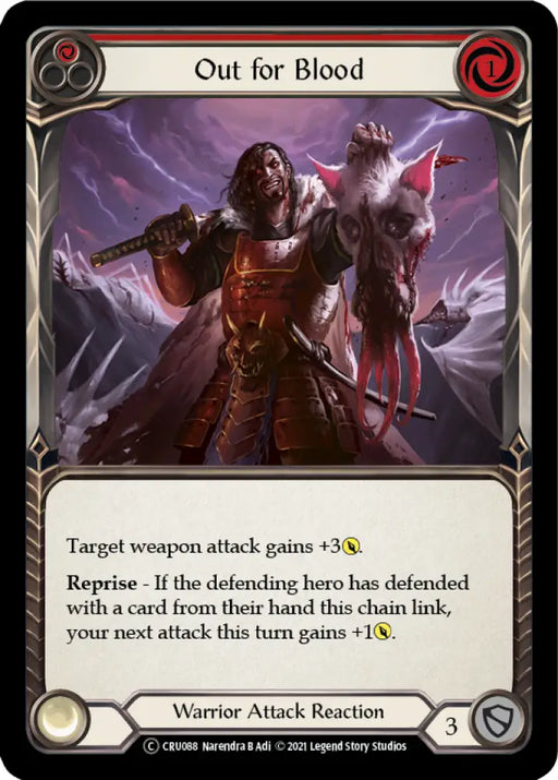 Out for Blood (Red) [Crucible of War Unlimited] Unlimited Rainbow Foil - Flesh And Blood Single