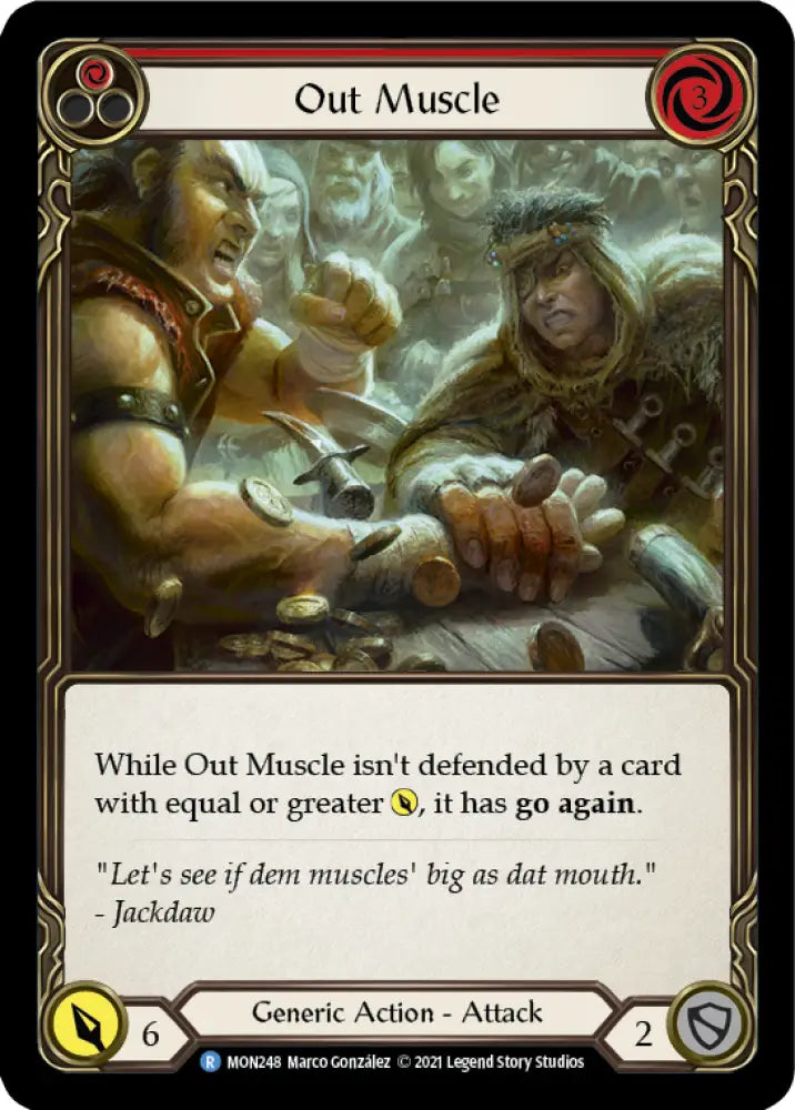Out Muscle (Red) [Monarch 1st Edition] 1st Edition Normal - Flesh And Blood Single