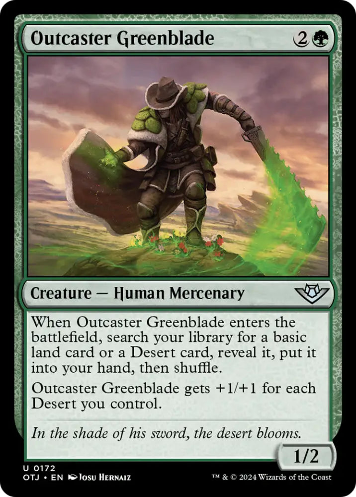 Outcaster Greenblade [Outlaws of Thunder Junction] - MTG Single