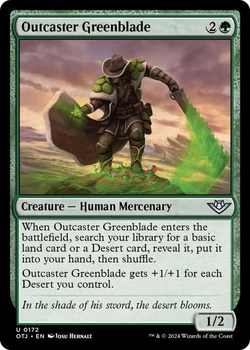 Outcaster Greenblade [Outlaws of Thunder Junction] - MTG Single
