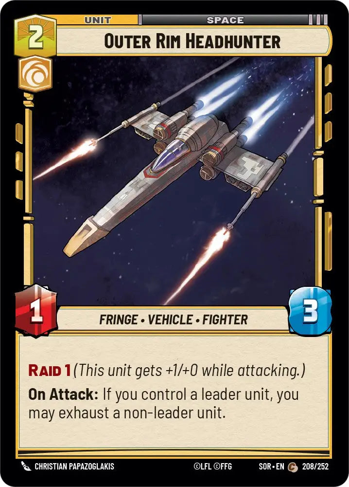 Outer Rim Headhunter (208/252) [Spark of Rebellion] - Star Wars: Unlimited Single