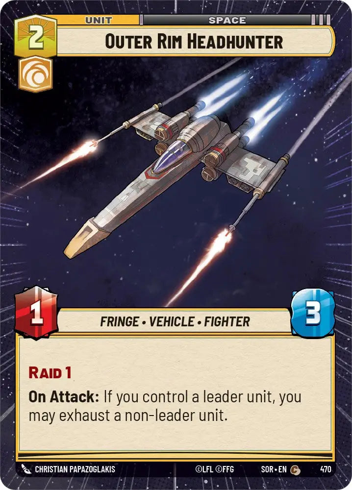 Outer Rim Headhunter (Hyperspace) (470) [Spark of Rebellion] - Star Wars: Unlimited Single