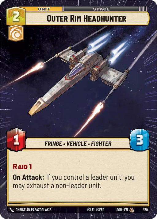 Outer Rim Headhunter (Hyperspace) (470) [Spark of Rebellion] - Star Wars: Unlimited Single