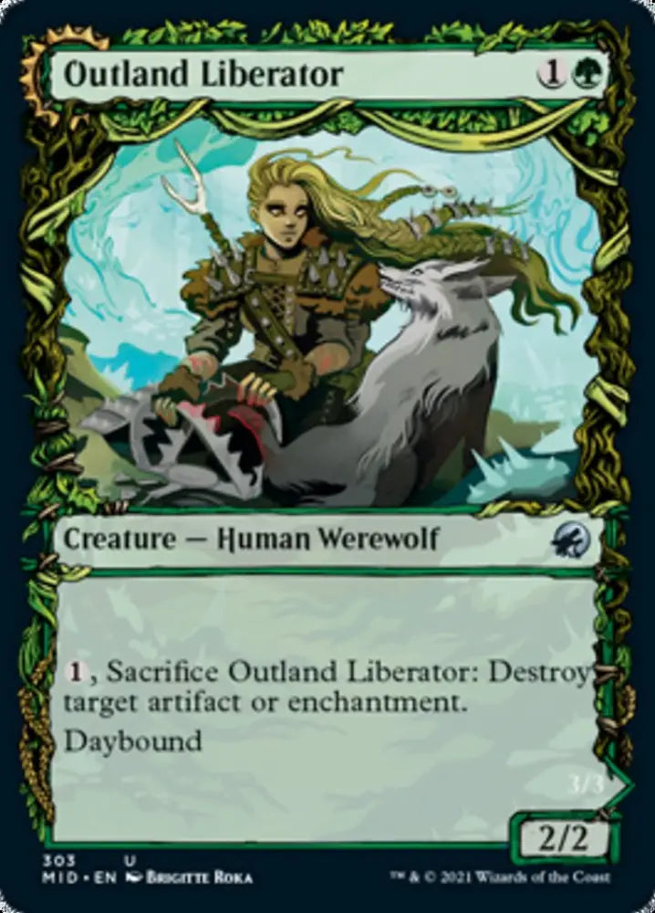 Outland Liberator // Frenzied Trapbreaker (Showcase Equinox) [Innistrad: Midnight Hunt] - MTG Single