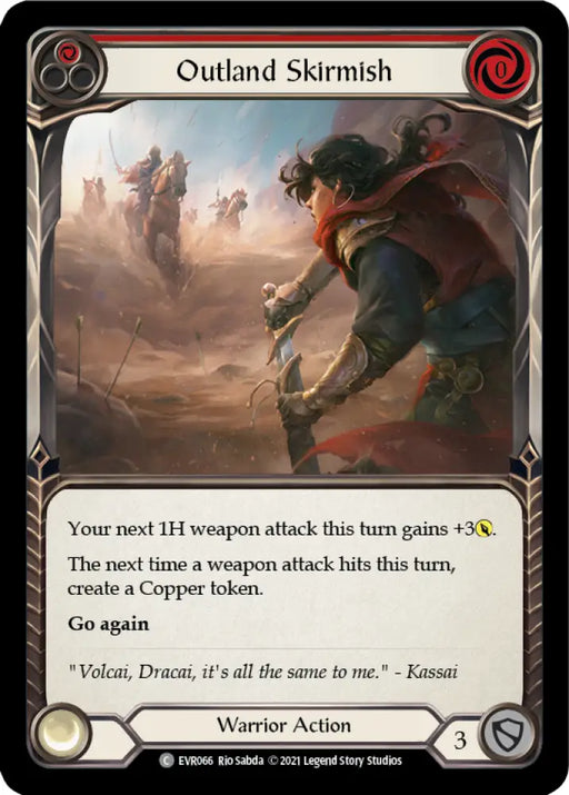 Outland Skirmish (Red) [Everfest] 1st Edition Normal - Flesh And Blood Single