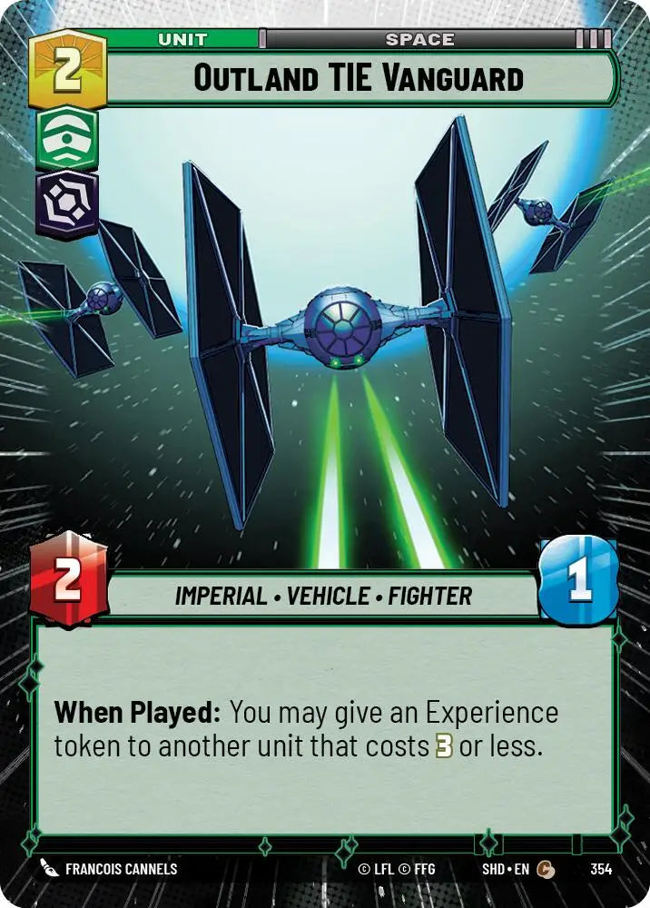 Outland TIE Vanguard (Hyperspace) (354) [Shadows of the Galaxy] - Star Wars: Unlimited Single