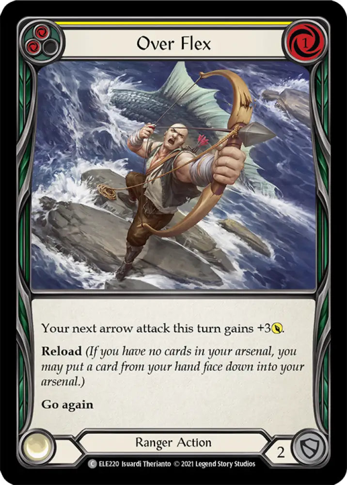 Over Flex (Yellow) [Tales of Aria 1st Edition] 1st Edition Rainbow Foil - Flesh And Blood Single