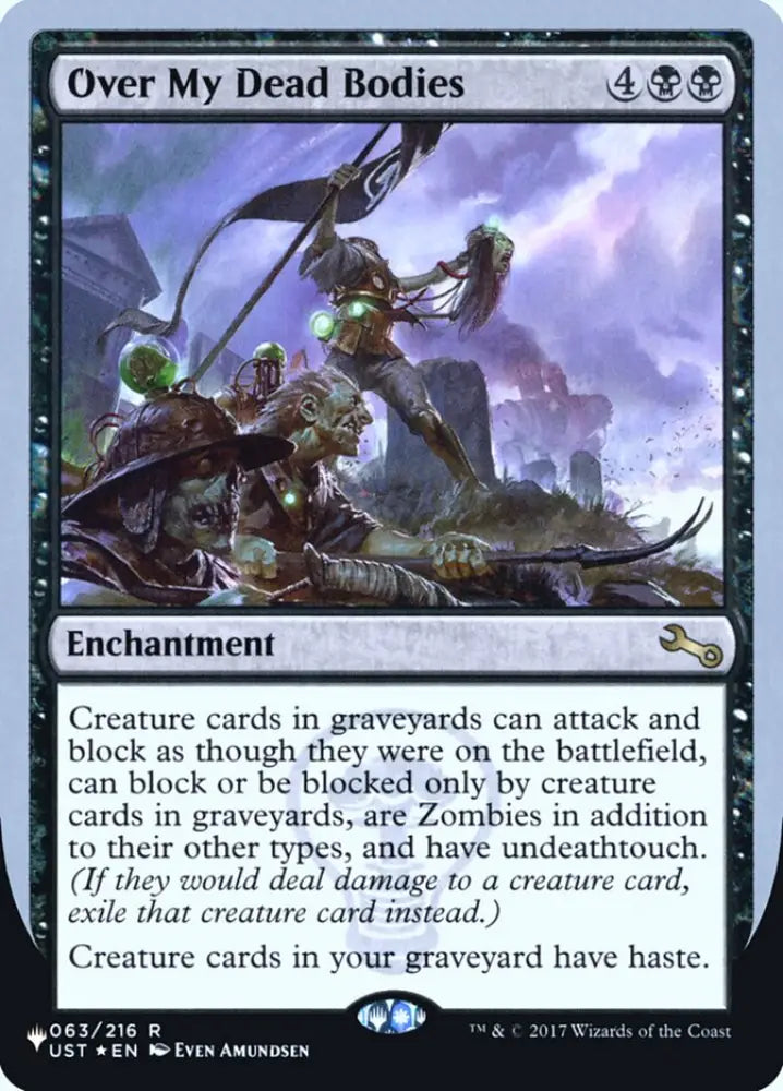 Over My Dead Bodies (Unfinity Foil Edition) [The List] - MTG Single