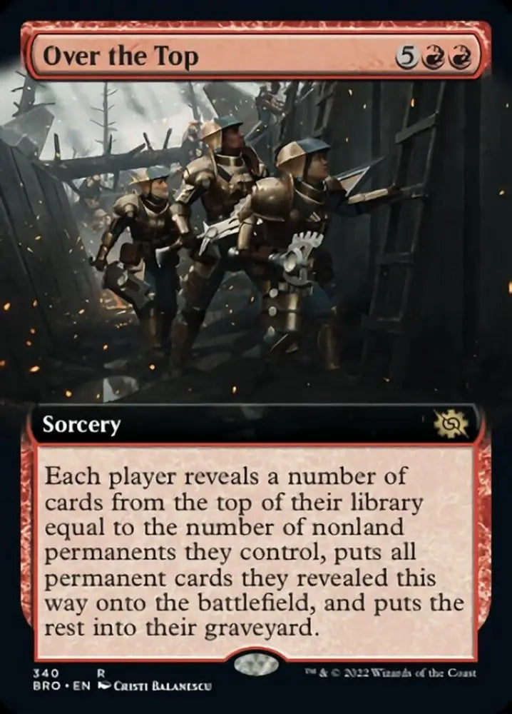 Over the Top (Extended Art) [The Brothers’ War] - MTG Single