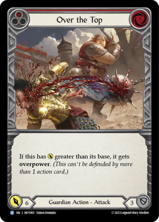 Over the Top (Red) [Heavy Hitters] Rainbow Foil - Flesh And Blood Single