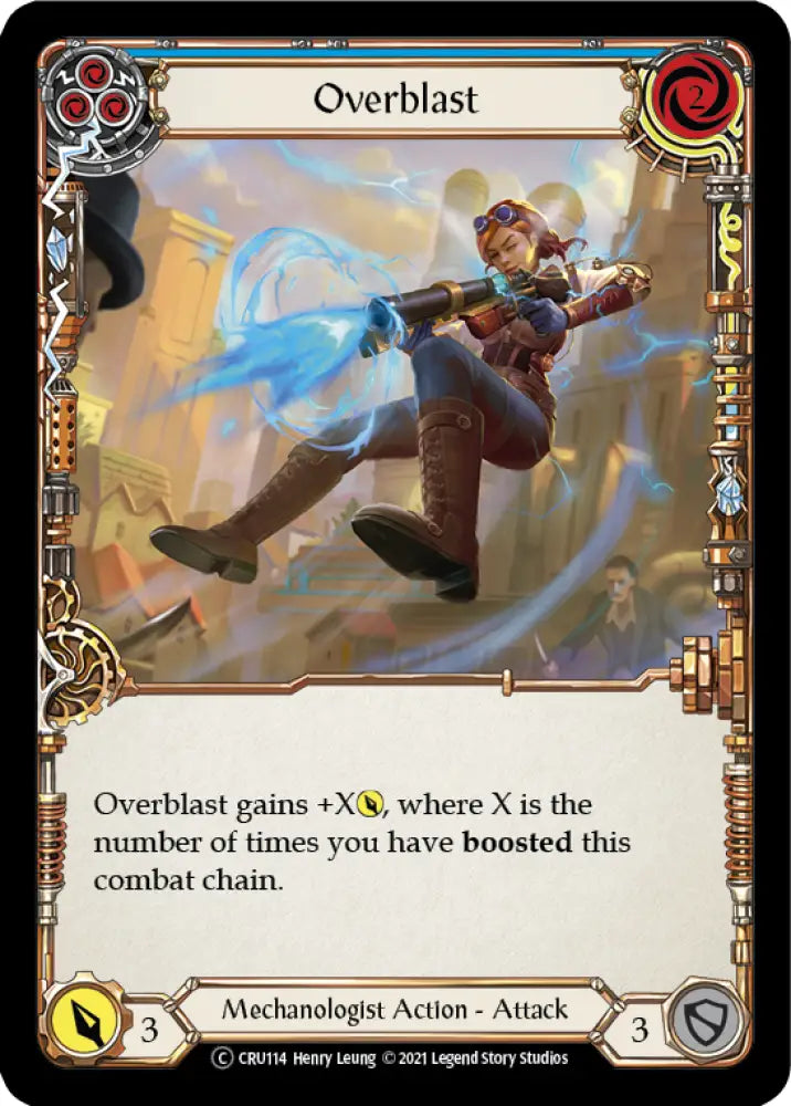Overblast (Blue) [Crucible of War Unlimited] Unlimited Rainbow Foil - Flesh And Blood Single
