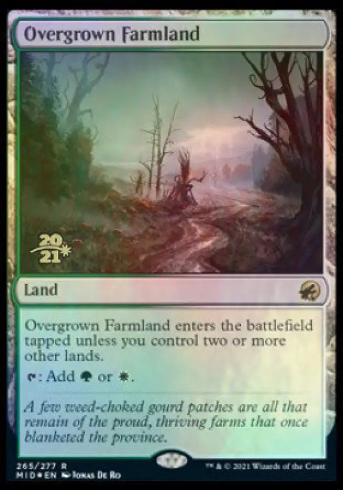 Overgrown Farmland [Innistrad: Midnight Hunt Prerelease Promos] - MTG Single