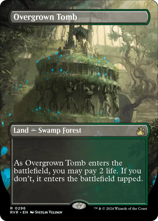Overgrown Tomb (Borderless) [Ravnica Remastered] - MTG Single