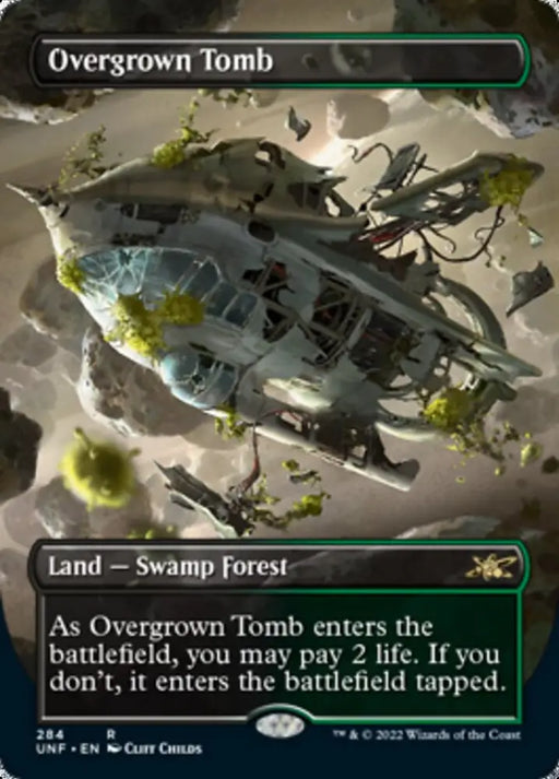 Overgrown Tomb (Borderless) [Unfinity] - MTG Single