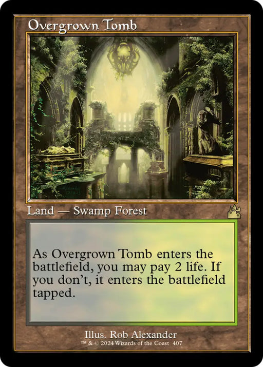 Overgrown Tomb (Retro) [Ravnica Remastered] - MTG Single
