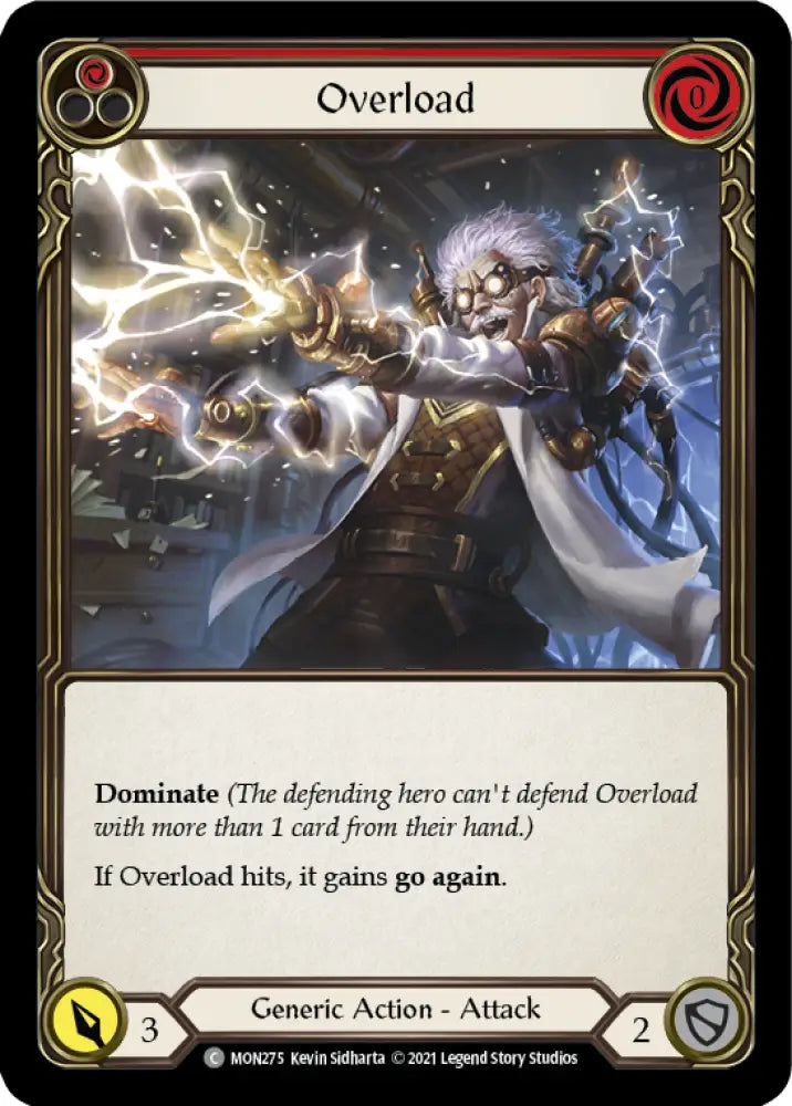 Overload (Red) [Monarch 1st Edition] 1st Edition Rainbow Foil - Flesh And Blood Single