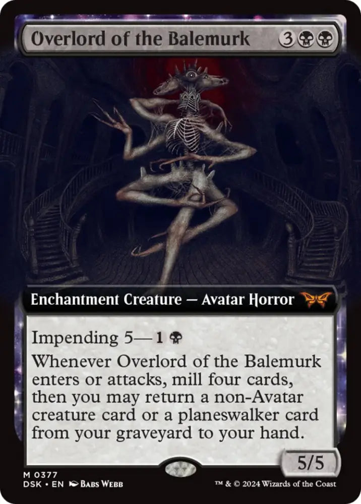 Overlord of the Balemurk (Extended Art) [Duskmourn: House of Horror] - MTG Single