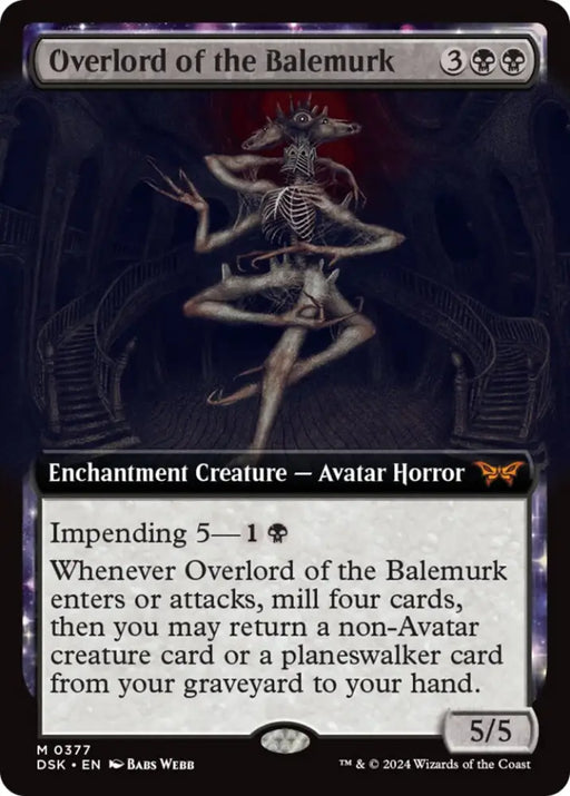 Overlord of the Balemurk (Extended Art) [Duskmourn: House of Horror] - MTG Single