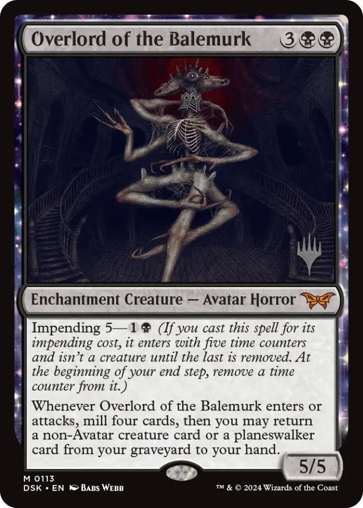 Overlord of the Balemurk (Promo Pack) [Duskmourn: House of Horror Promos] - MTG Single