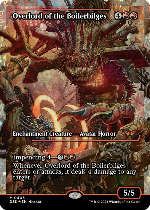 Overlord of the Boilerbilges (Japan Showcase Fracture Foil) [Duskmourn: House of Horror] - MTG Single