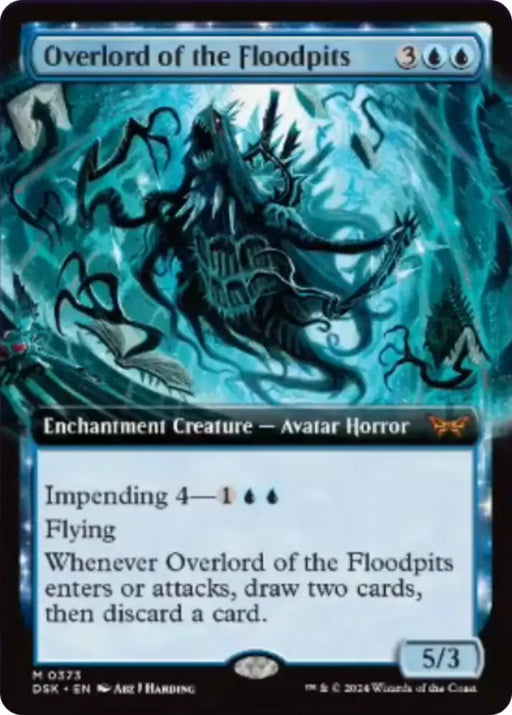 Overlord of the Floodpits (Extended Art) [Duskmourn: House of Horror] - MTG Single