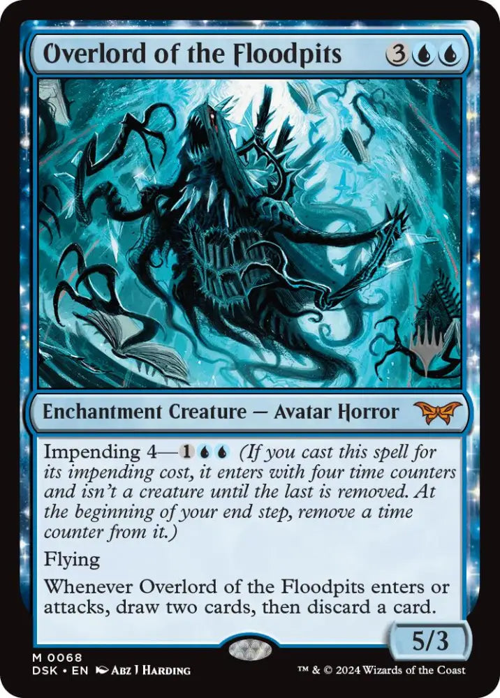 Overlord of the Floodpits (Promo Pack) [Duskmourn: House of Horror Promos] - MTG Single