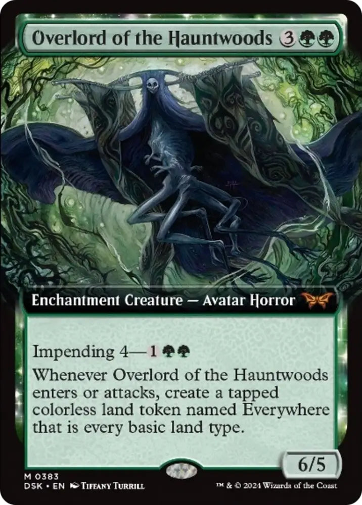 Overlord of the Hauntwoods (Extended Art) [Duskmourn: House of Horror] - MTG Single