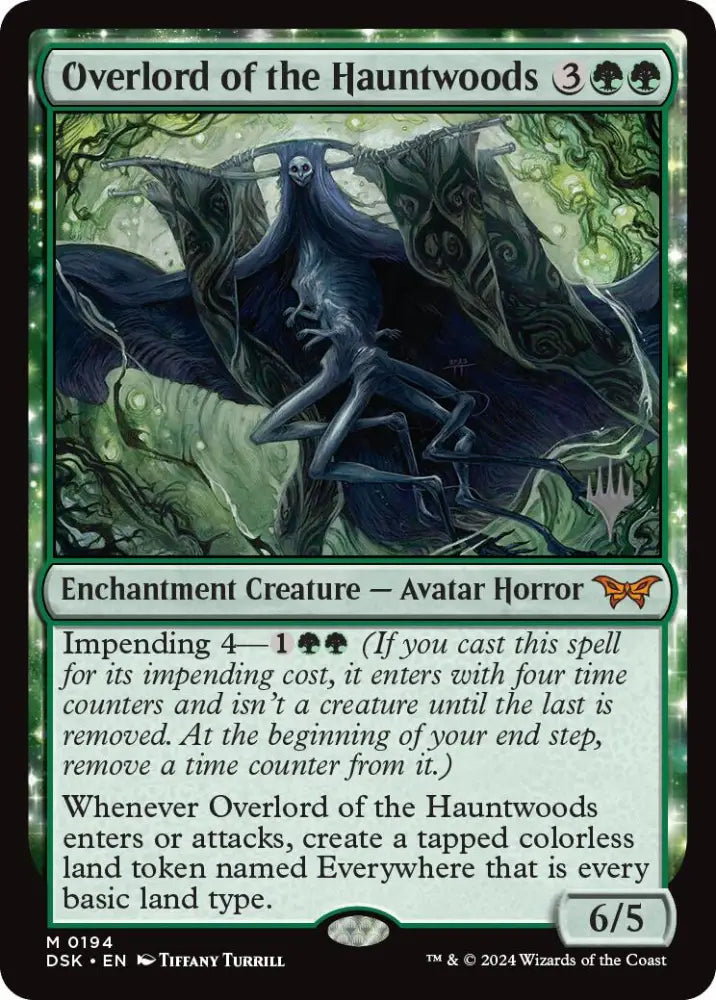 Overlord of the Hauntwoods (Promo Pack) [Duskmourn: House of Horror Promos] - MTG Single