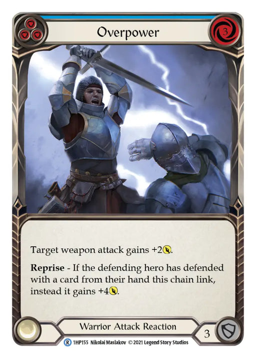 Overpower (Blue) [1HP155] (History Pack 1) - Flesh And Blood Single