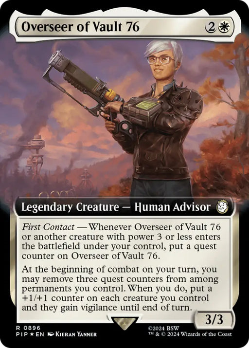 Overseer of Vault 76 (Extended Art) (Surge Foil) [Fallout] - MTG Single