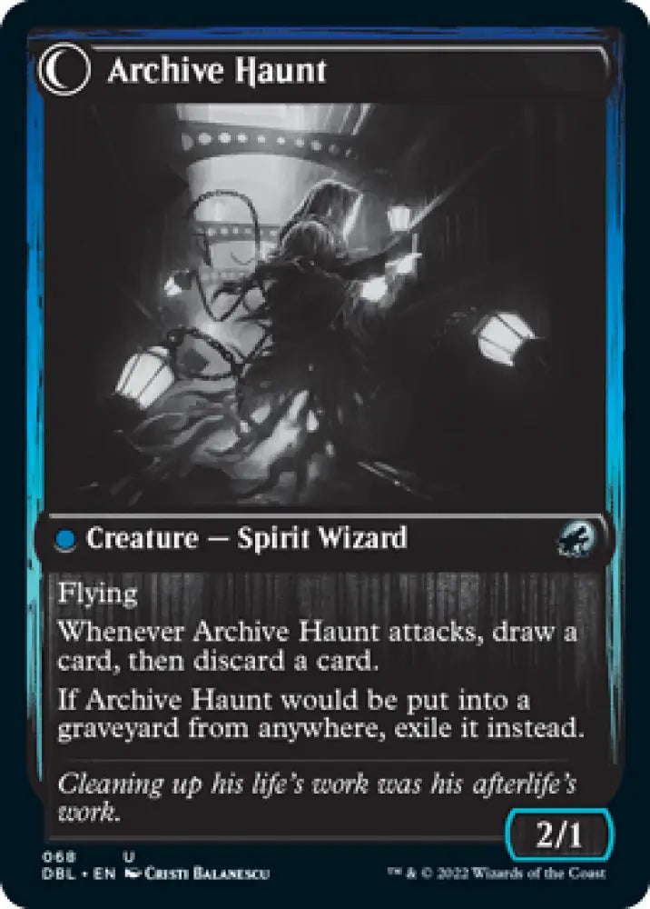 Overwhelmed Archivist // Archive Haunt [Innistrad: Double Feature] - MTG Single