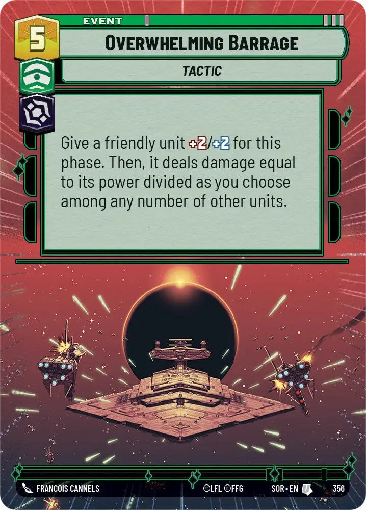 Overwhelming Barrage (Hyperspace) (356) [Spark of Rebellion] - Star Wars: Unlimited Single