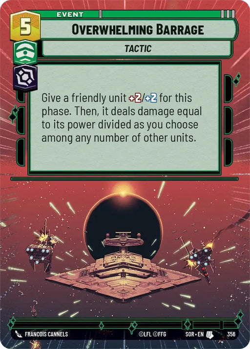 Overwhelming Barrage (Hyperspace) (356) [Spark of Rebellion] - Star Wars: Unlimited Single