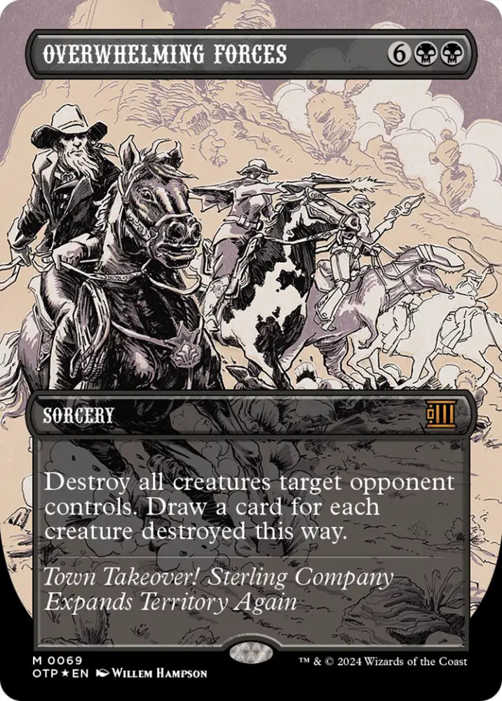 Overwhelming Forces (Textured Foil) [Outlaws of Thunder Junction: Breaking News] - MTG Single
