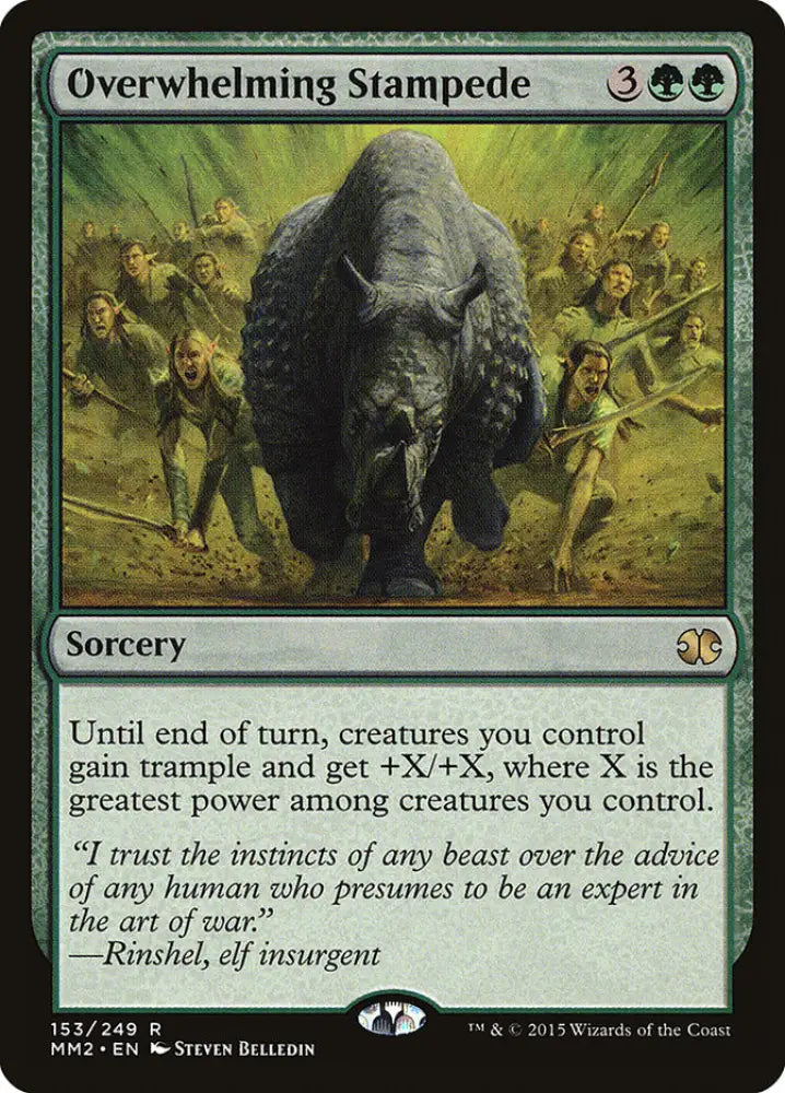 Overwhelming Stampede [Modern Masters 2015] - MTG Single