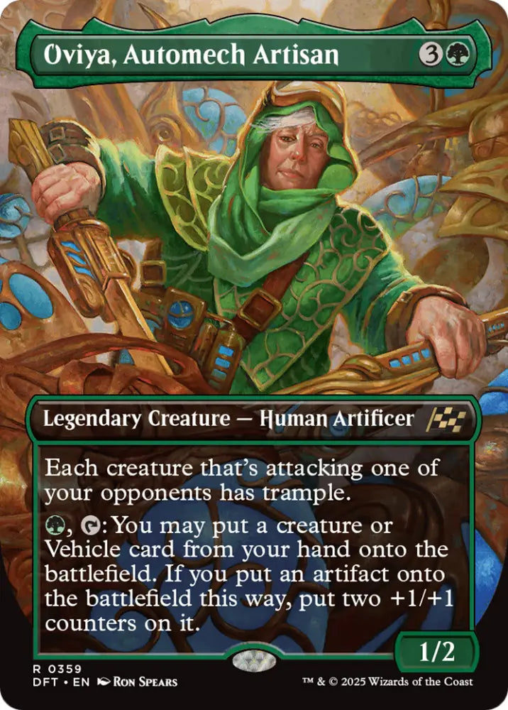 Oviya Automech Artisan (Borderless) [Aetherdrift] - MTG Single